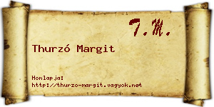 Thurzó Margit névjegykártya